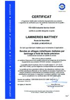 Certificat PED Directive 97/23/CE
