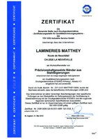 Zertifikat PED Directive 97/23/CE